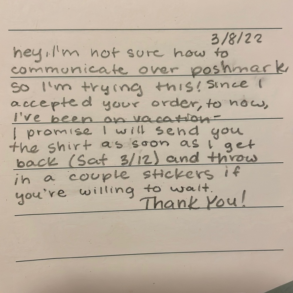 message to buyer